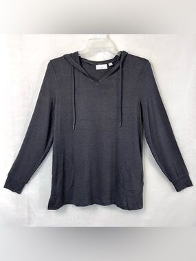 New QVC Belle By Kim Gravel Gray Lightweight Stretch Hoodie / Medium
